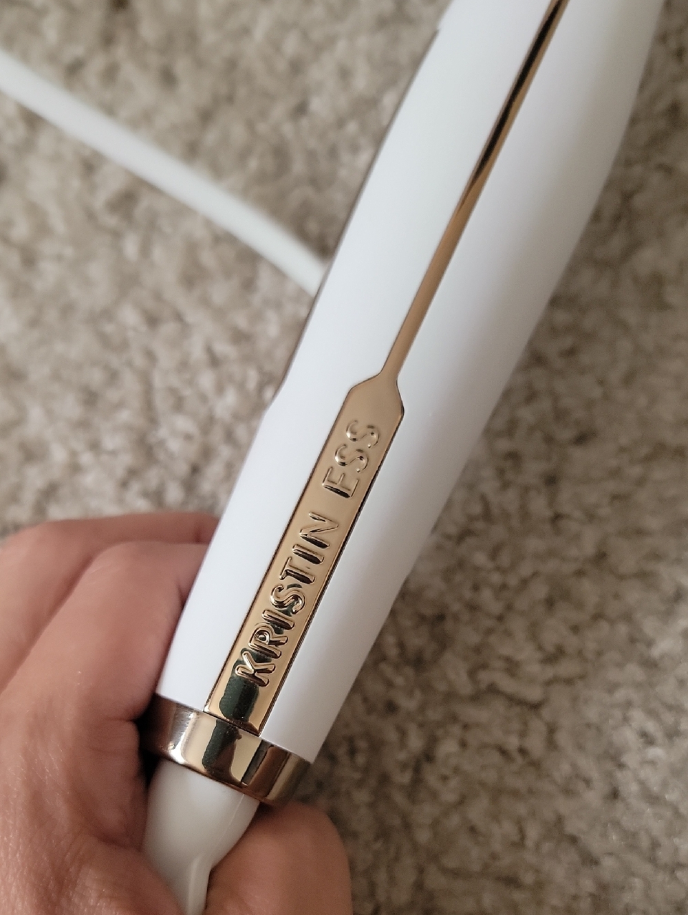 White and Gold Curling Wand Kristin Ess - Picture 3 of 5